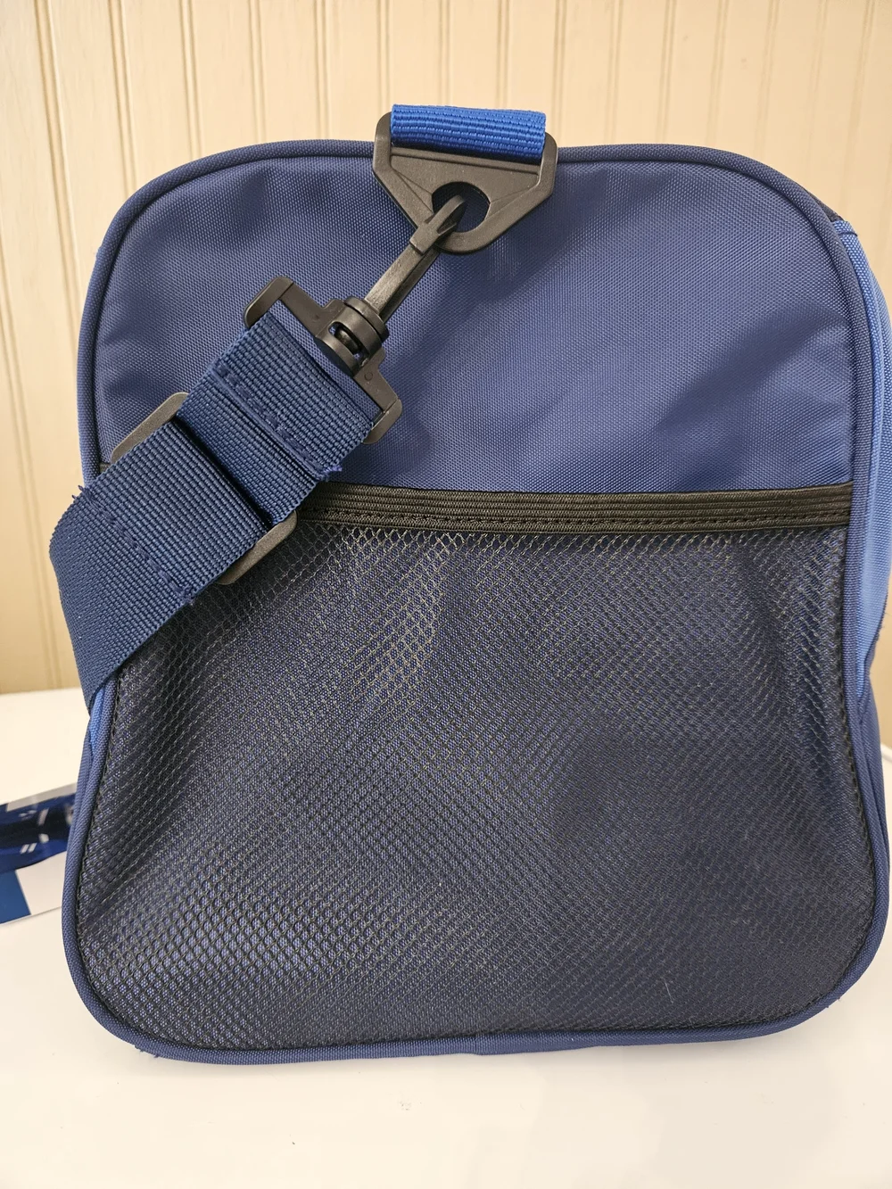 Protege 18 Inch Blue and White Sports Duffel Bag with Adjustable Strap